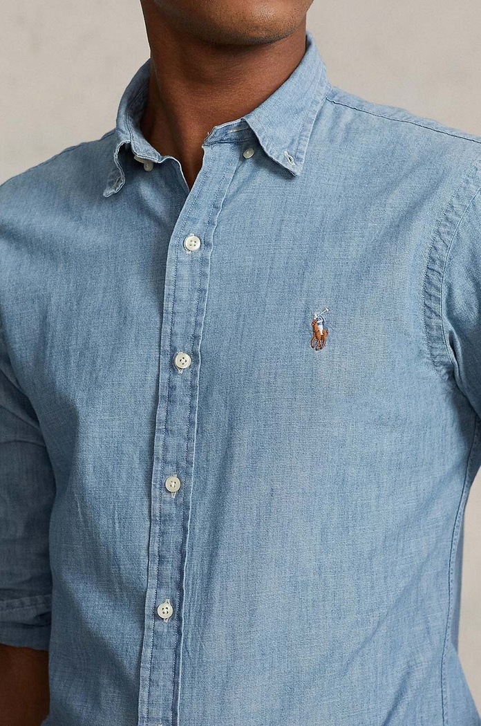 Oblečenie Polo Ralph Lauren - Rifľová košeľa 710548538001 modrá