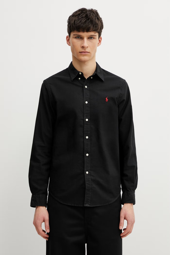 Polo Ralph Lauren - Koszula 710772288001 gładkie czarny 710772288001