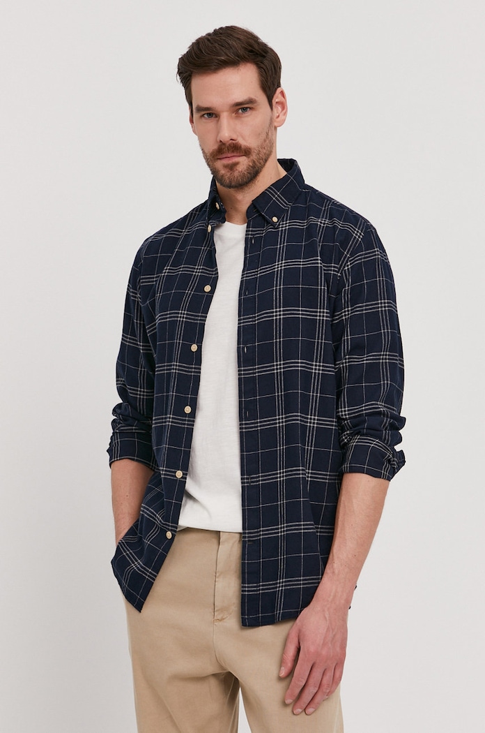 Selected Homme Koszula 16074464 granatowy