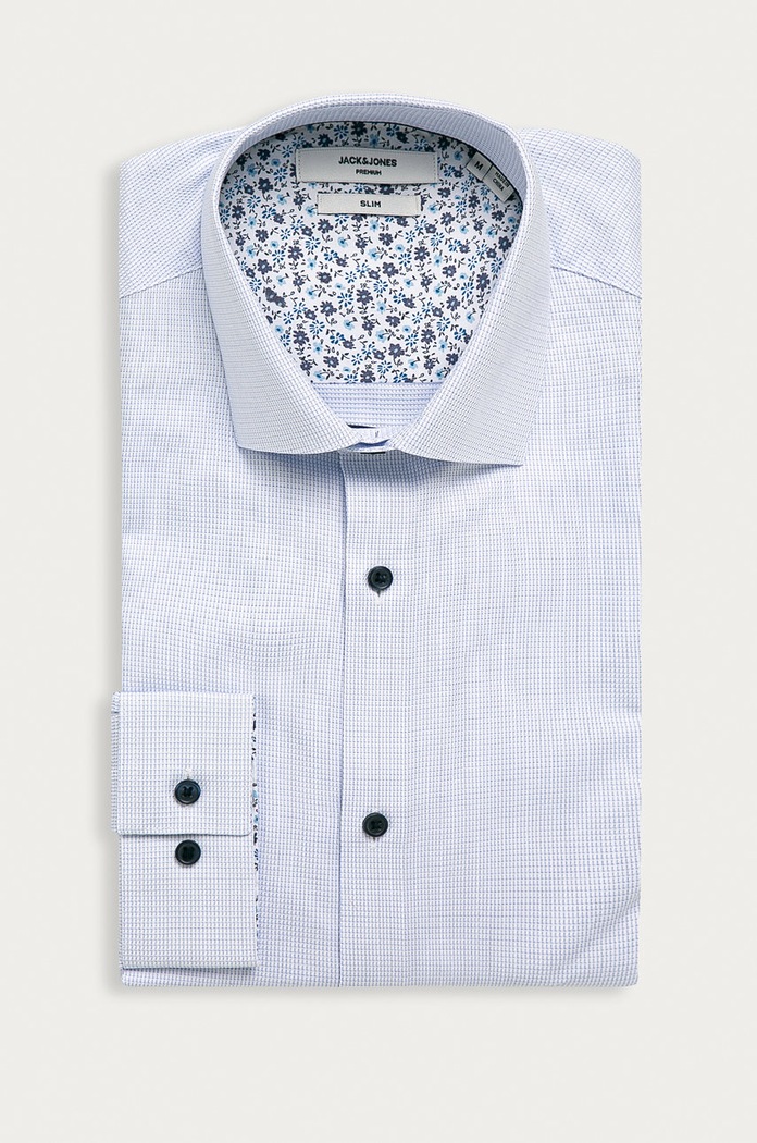 Premium by Jack&Jones - Koszula bawełniana wzorzyste niebieski 12173879