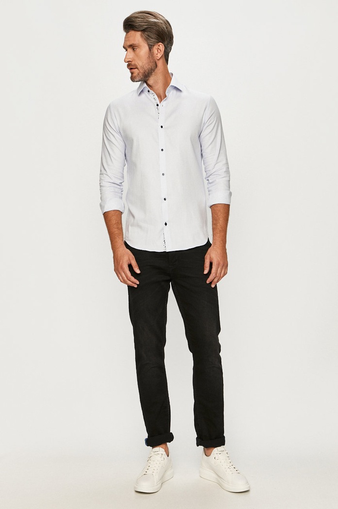 Odzież Premium by Jack&Jones - Koszula bawełniana 12173879 niebieski