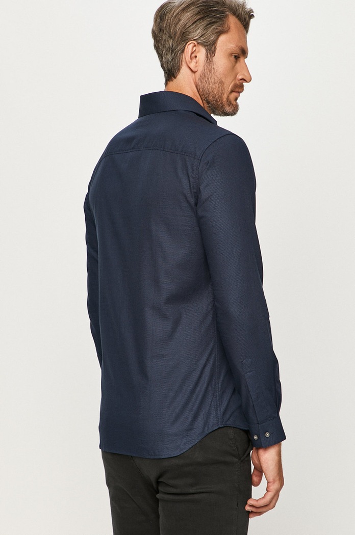 Premium by Jack&Jones - Bavlněná košile námořnická modř 12173879