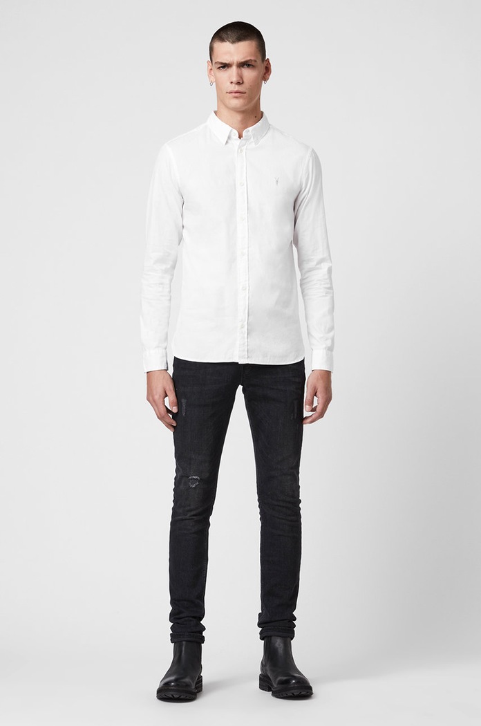 Odzież AllSaints – Koszula REDONDO LS SHIRT MS120F biały