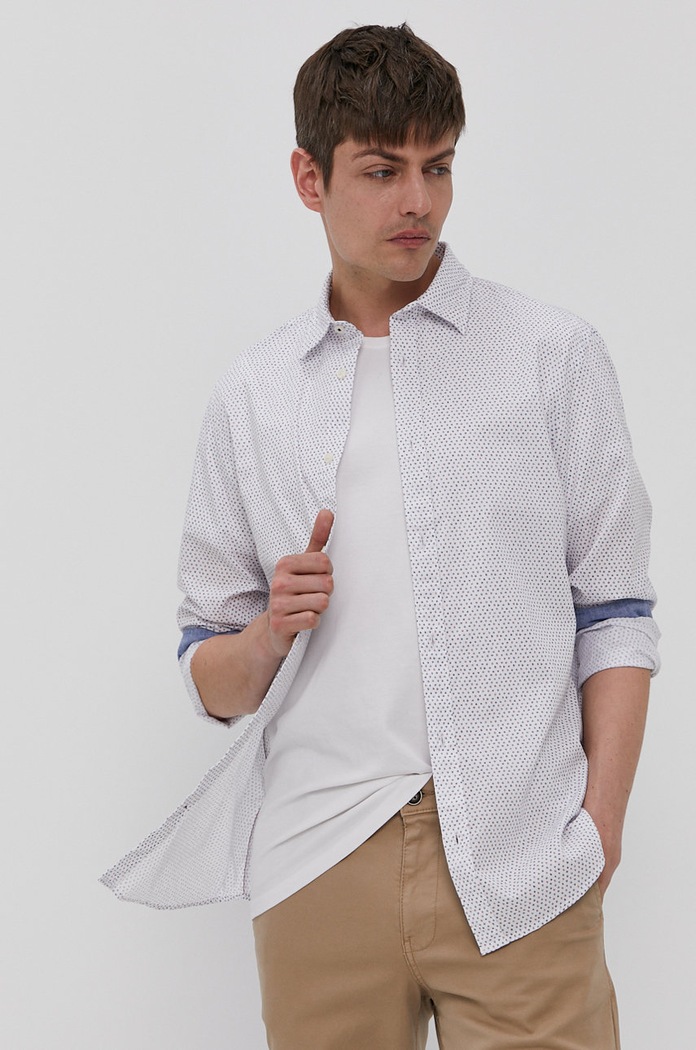 Jack & Jones - Bavlnená košeľa 12173241 biela