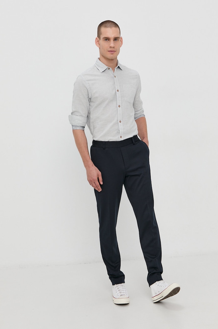 Odzież Jack & Jones Koszula bawełniana 12191162 szary