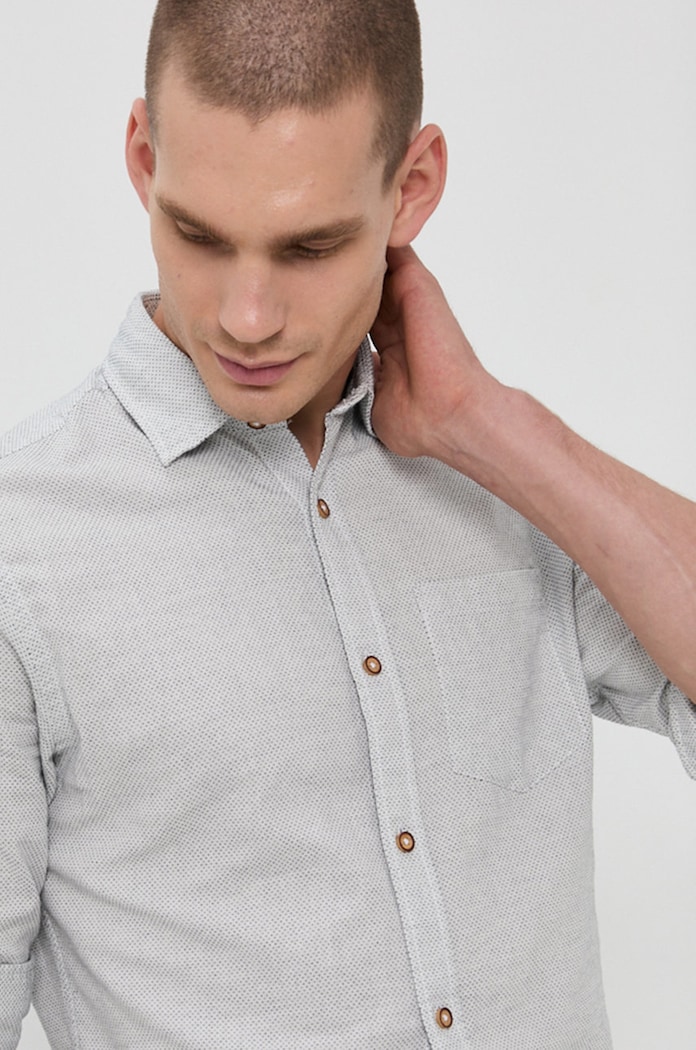 Koszula bawełniana Jack & Jones szary 12191162
