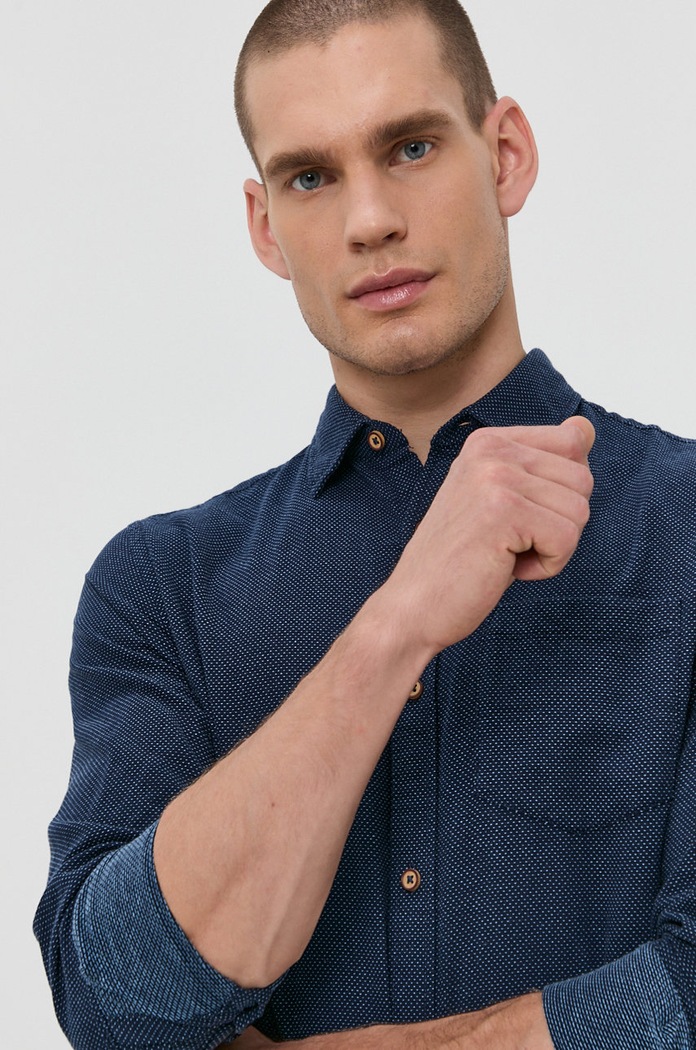 Jack & Jones Koszula bawełniana regular granatowy 12191162