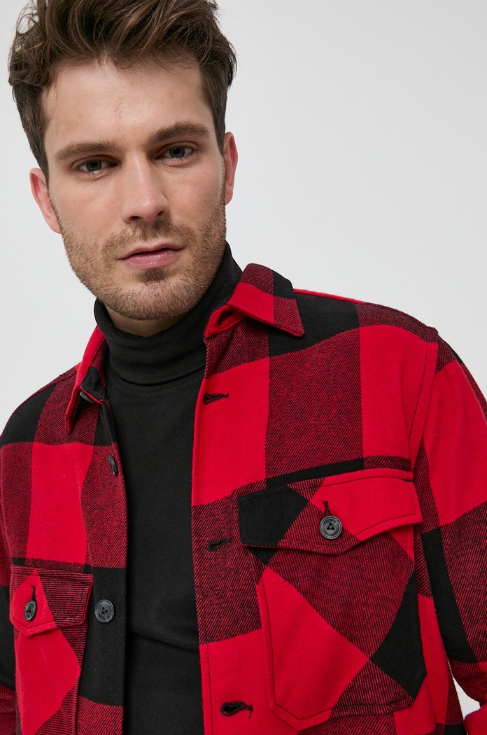 Only & Sons Koszula bawełniana 22019854 czerwony