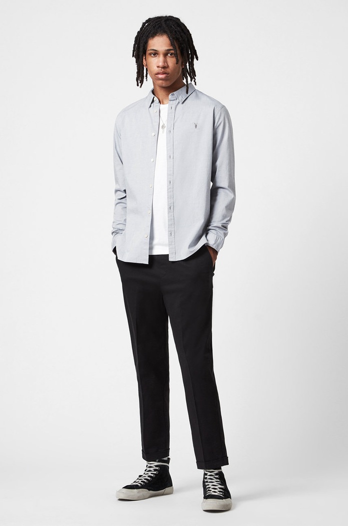 Oblečení Košile AllSaints MS256U šedá