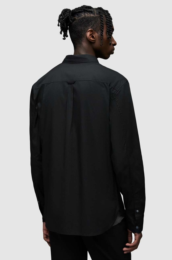 AllSaints koszula HAWTHORNE LS SHIRT MS254U czarny