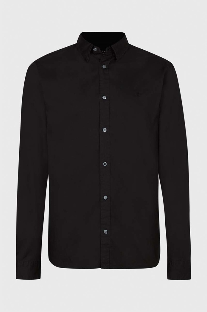 AllSaints koszula HAWTHORNE LS SHIRT czarny MS254U