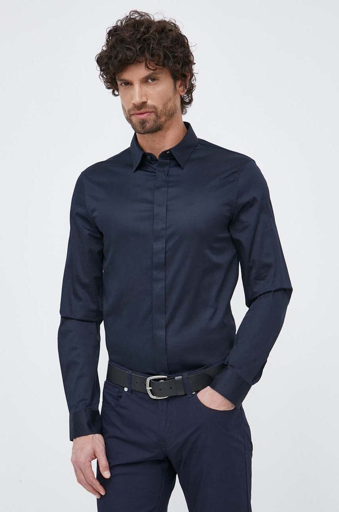 Košile Armani Exchange námořnická modř 8NZCBD.ZN10Z.NOS