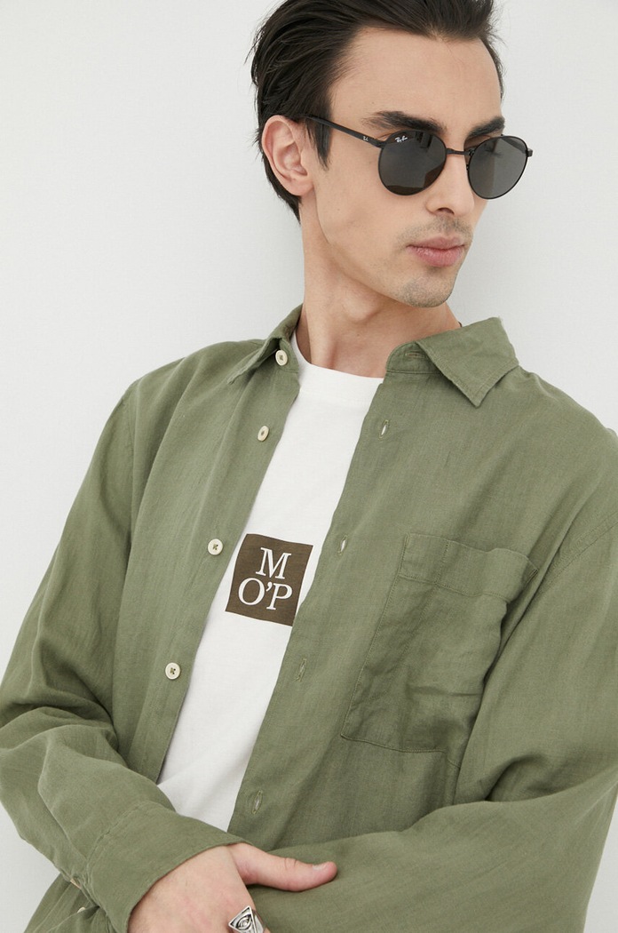 Marc O'Polo koszula lniana M23742842158 zielony