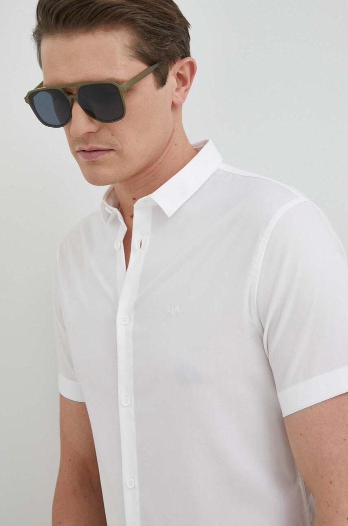 Koszula Armani Exchange biały 8NZC51.ZNYXZ.NOS
