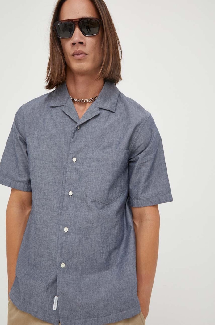 Pamučna košulja Marc O'Polo DENIM casual mornarsko plava M64087341054