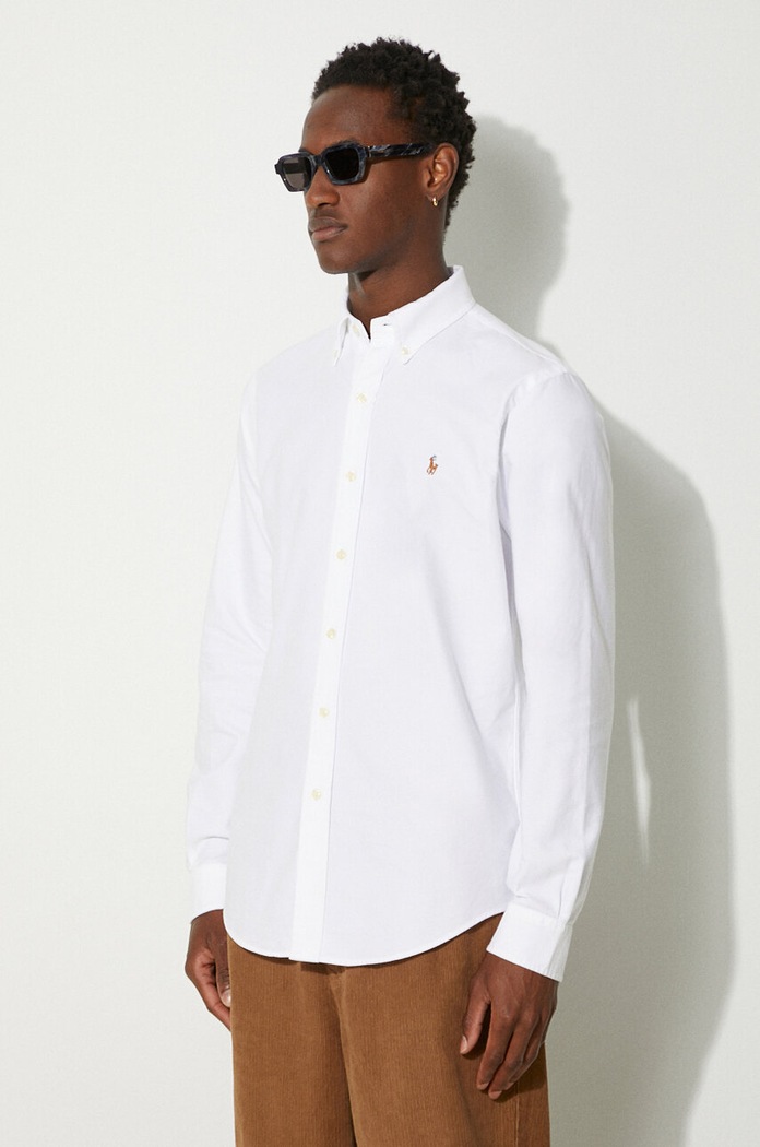 Pamučna košulja Polo Ralph Lauren bijela 710792041