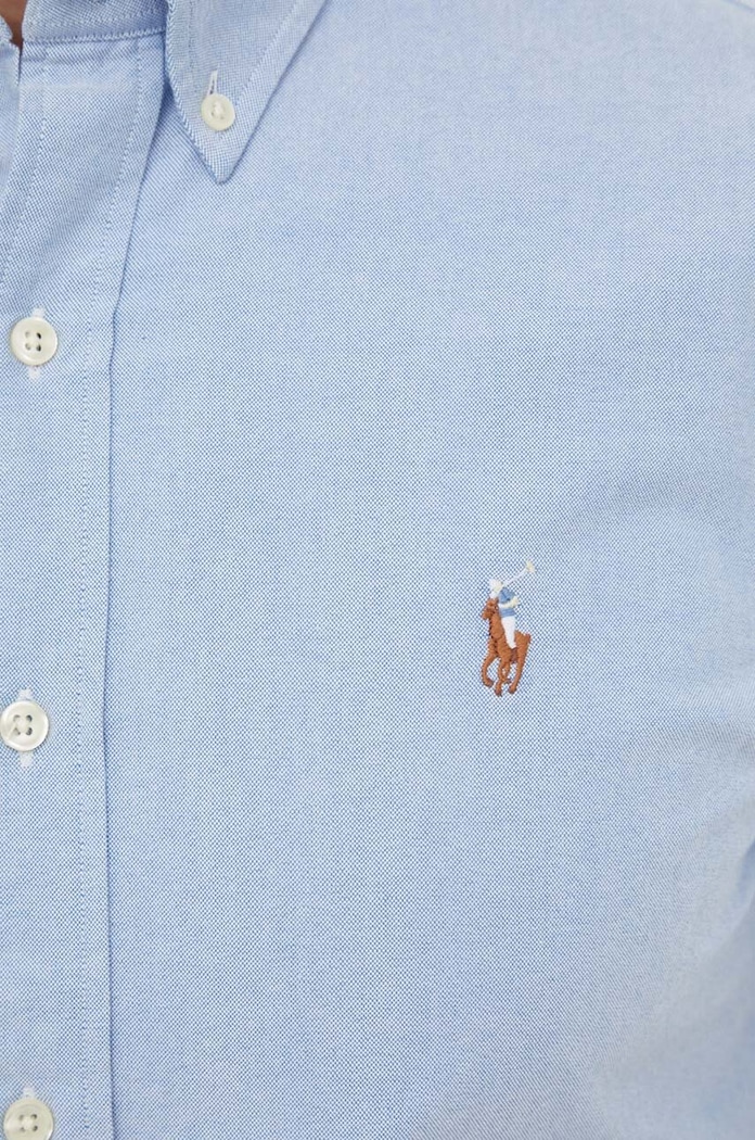 Pamučna košulja Polo Ralph Lauren 710792041 plava