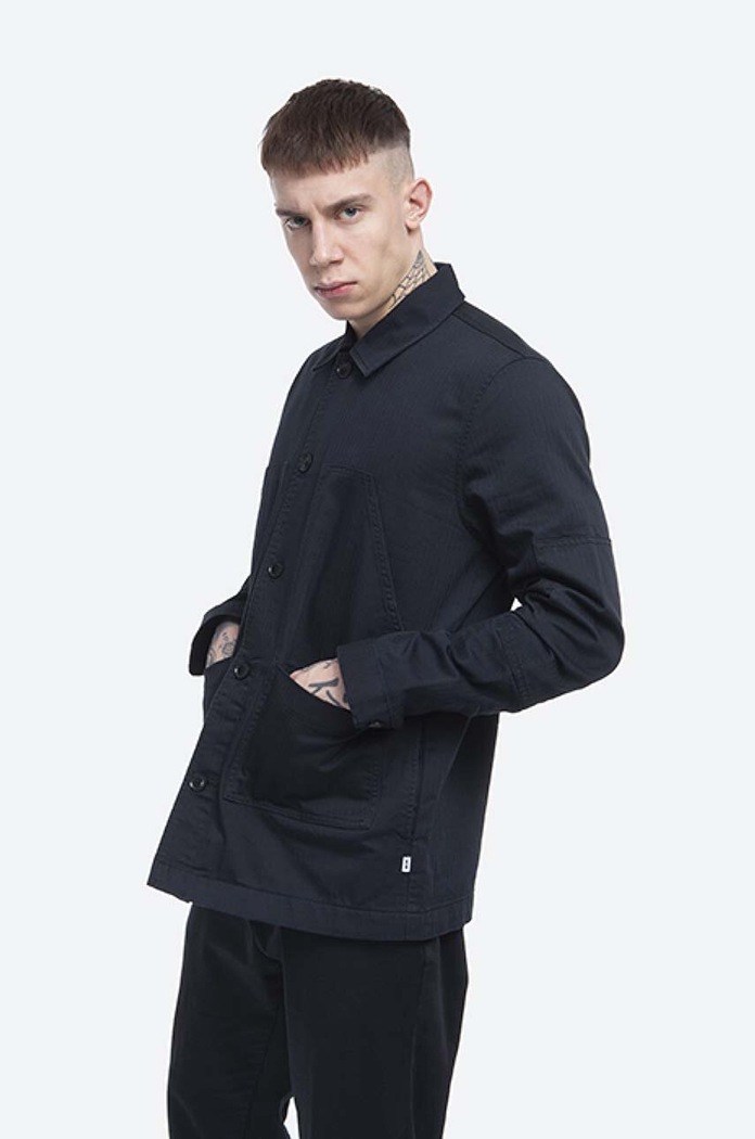 Wood Wood camicia in cotone Fabian semplice nero 12035303.5227
