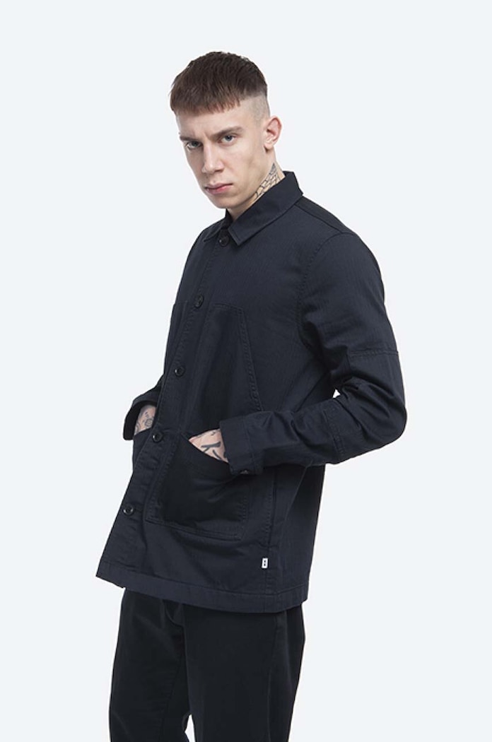 Wood Wood camicia in cotone Fabian semplice nero 12035303.5227