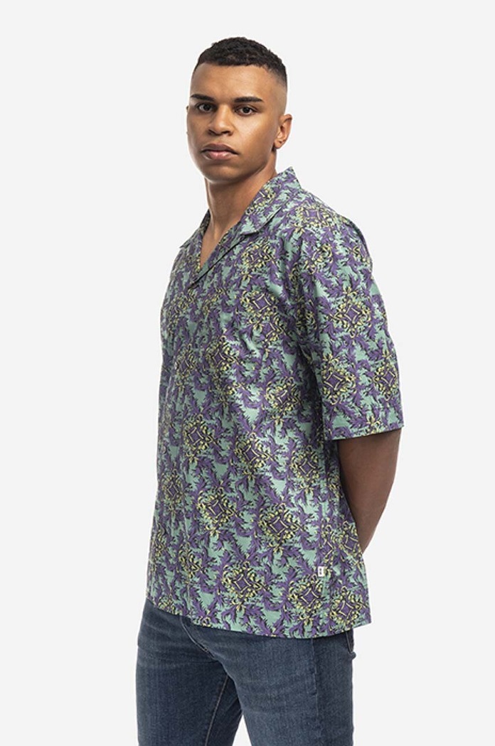 Wood Wood camicia in cotone Ohan Chateau 12225313.1612 verde