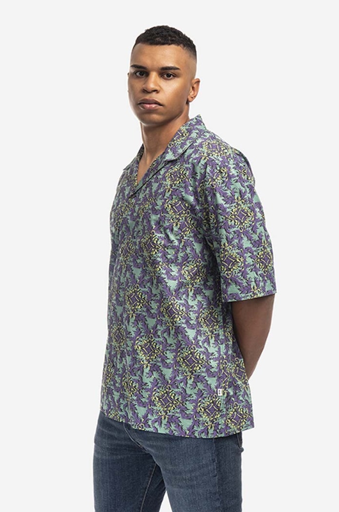 Wood Wood camicia in cotone Ohan Chateau 12225313.1612 verde
