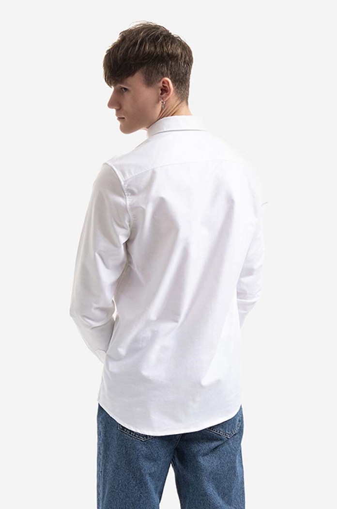 Oblečenie Bavlnená košeľa A.P.C. Chemise Greg COECK.H12499 biela