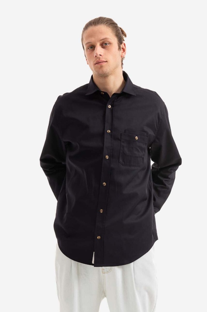 Drôle de Monsieur shirt classic black SH100.NAVY