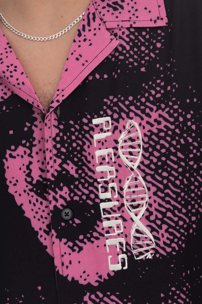 PLEASURES shirt Femme Camp Collar P23SP018 pink AA00