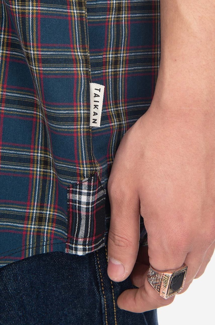 Taikan cămașă din bumbac Patchwork S/S Shirt TW0001.OLVPLD