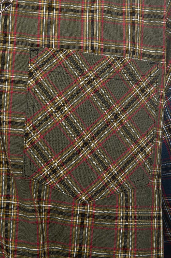 Taikan cămașă din bumbac Patchwork S/S Shirt TW0001.OLVPLD