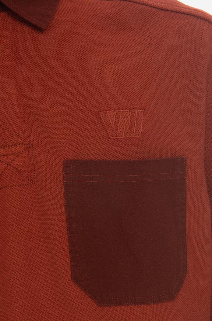 Wood Wood top a maniche lunghe in cotone Brodie Rugby 12245403.2428 marrone