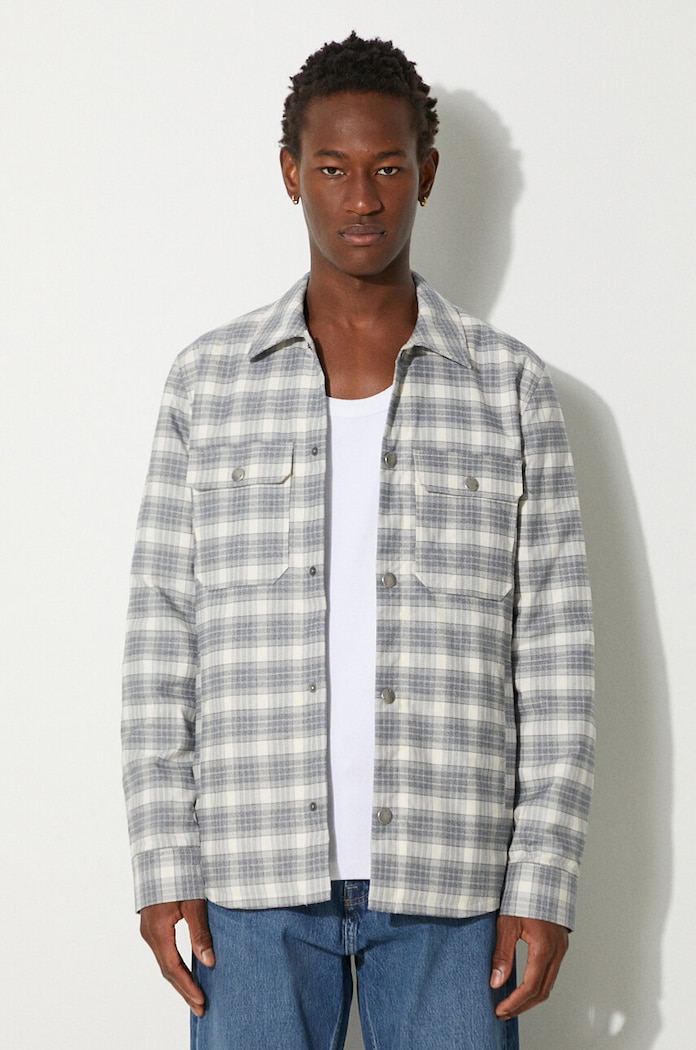 A.P.C. cotton shirt Alex cotton gray COGAX.H02625