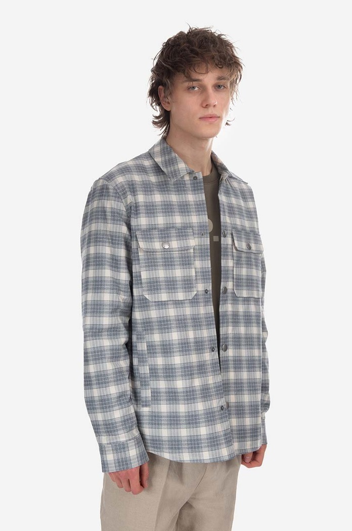 Îmbrăcăminte A.P.C. cămașă din bumbac Alex COGAX.H02625 gri