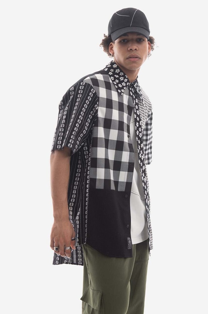 Košile Ader Error Short Sleeve Shirt BMADSSSH0202BK BMADSSSH0202BK černá AA00
