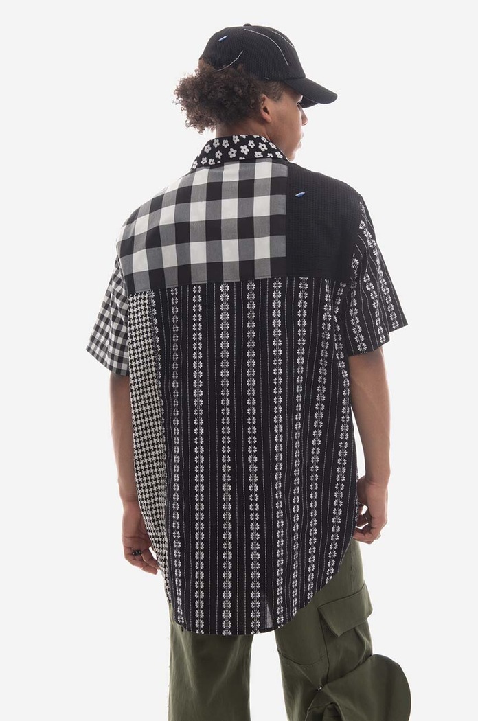 Košile Ader Error Short Sleeve Shirt BMADSSSH0202BK BMADSSSH0202BK černá