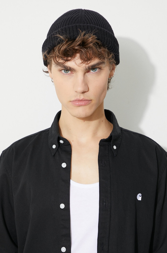 Памучна риза Carhartt WIP Madison Shirt I023339 черен