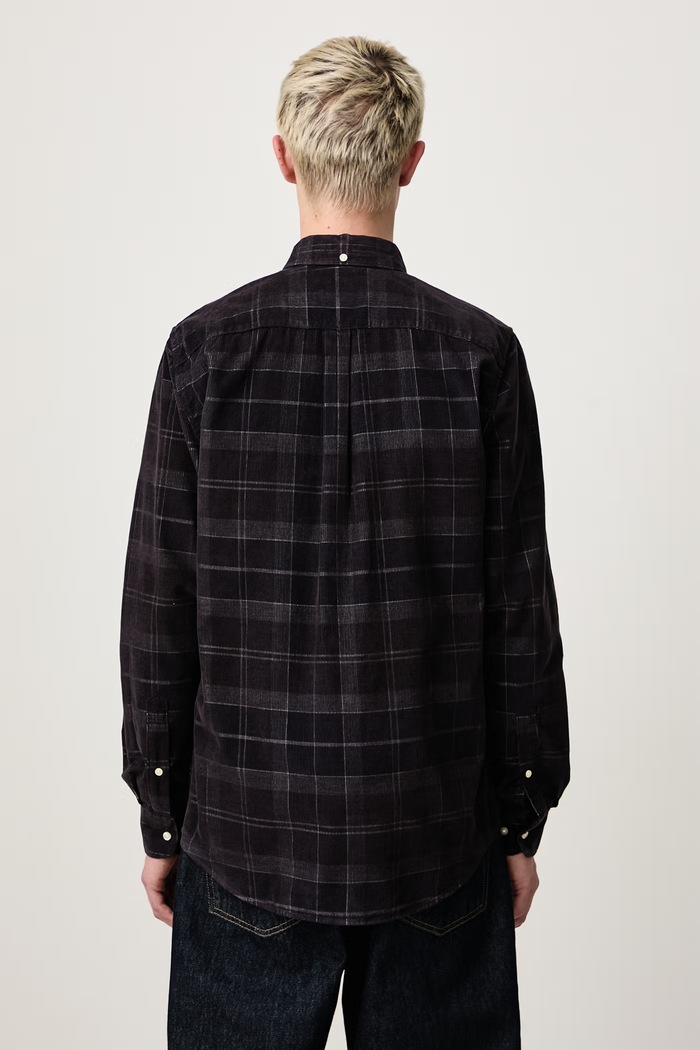 Odzież Barbour Koszula męska sztruksowa Blair Tailored Shirt MSH4986 brązowy