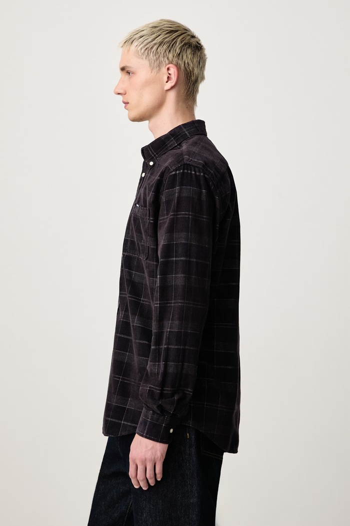 Koszula męska sztruksowa Blair Tailored Shirt Barbour MSH4986 brązowy