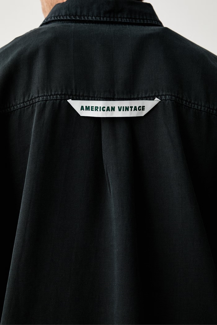 American Vintage koszula męska bawełniana MLYC06A czarny
