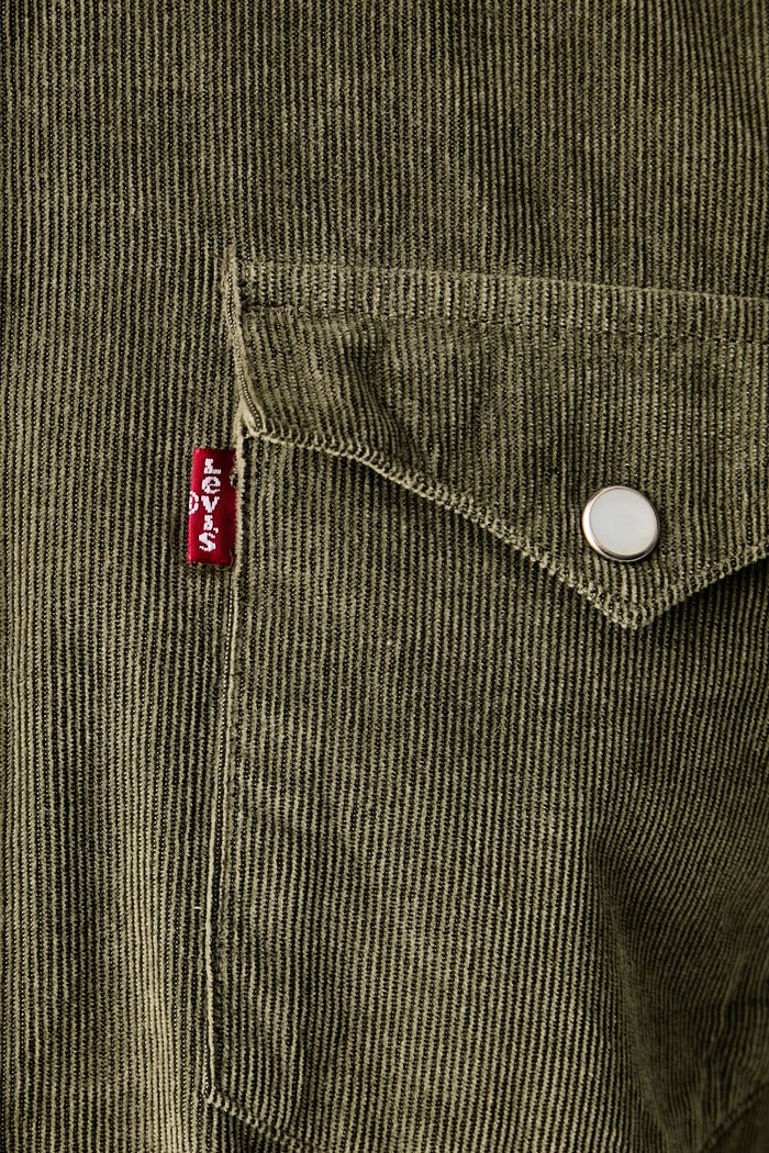 Camicia da uomo in velluto a coste CLASSIC WESTERN STANDARD Levi's verde 85745