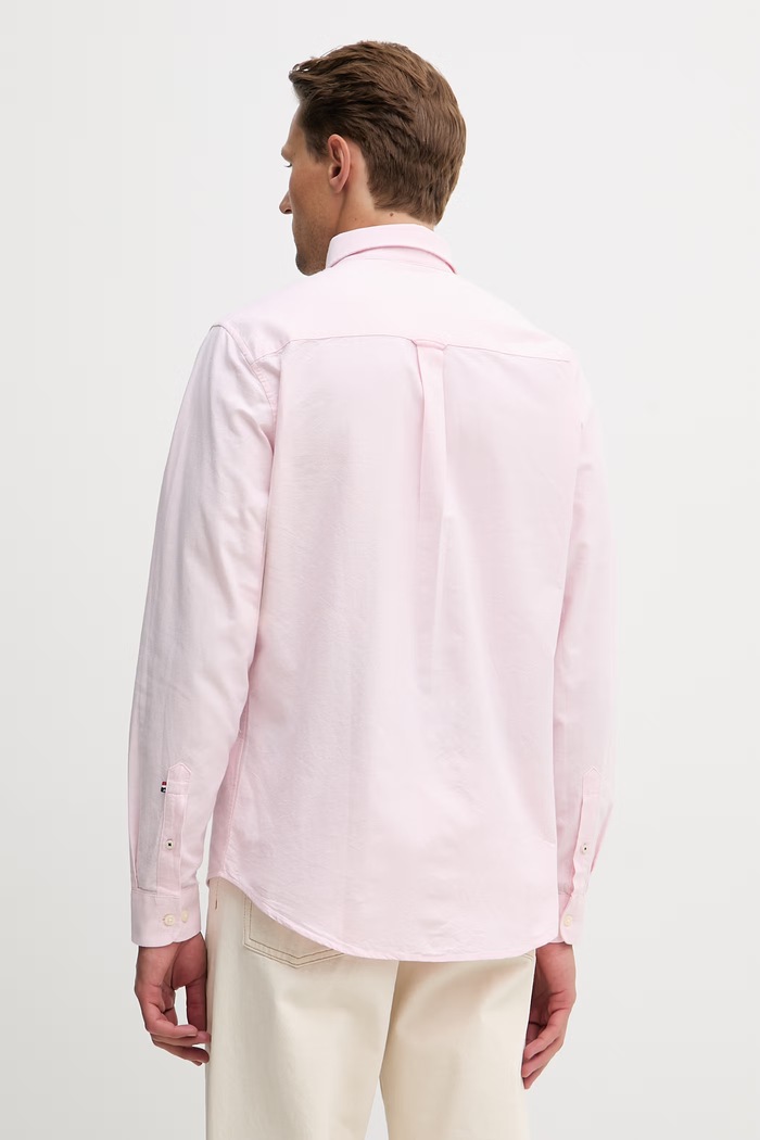 Odzież U.S. Polo Assn. koszula bawełniana PEACHED OXFORD LS MUP3247 różowy