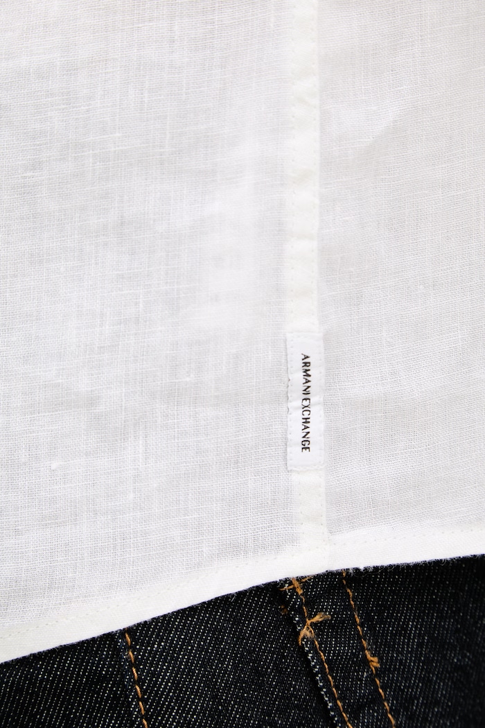 Armani Exchange cămașă bărbați din in XM001222.AF14619.NOS bej