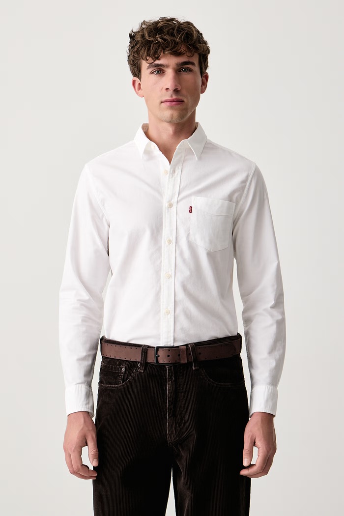 Levi's Koszula męska bawełniana STANDARD NATE F beżowy 85748.0058
