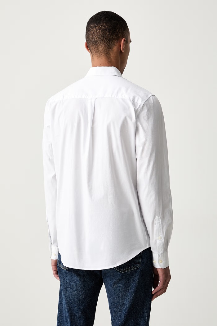 Odzież U.S. Polo Assn. męskie bawełniane STRETCH COTTON POPLIN MUP3249 biały