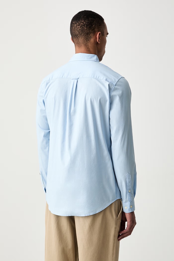 Odzież U.S. Polo Assn. koszula męska bawełniana STRETCH COTTON POPLIN MUP3249 niebieski