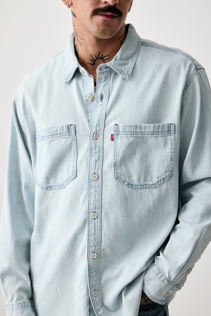 Koszula męska jeansowa MARIPOSA WORKER Levi's 0085D niebieski