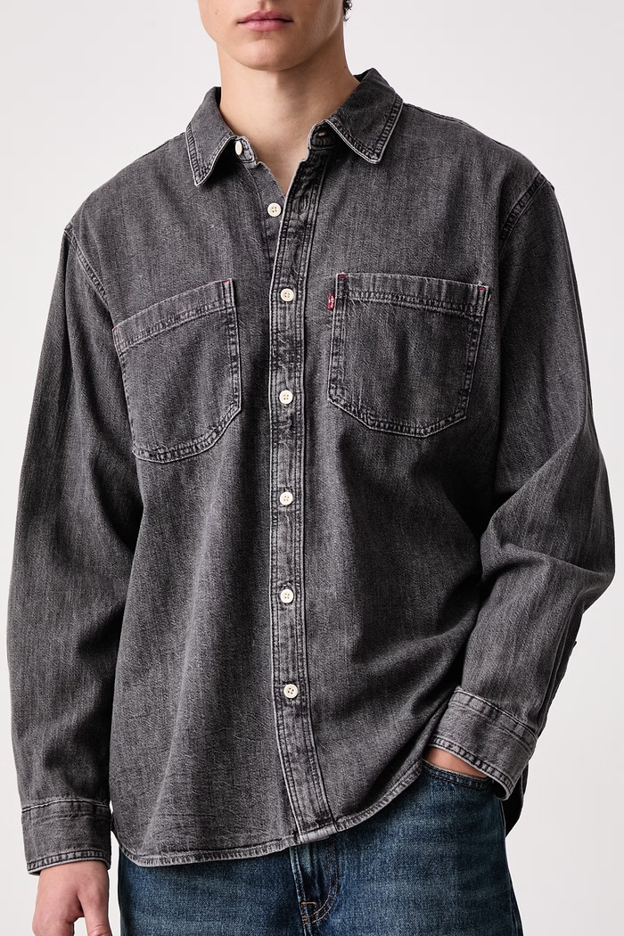 Oblečení Levi's Košile pánská džínová MARIPOSA WORKER 0085D šedá