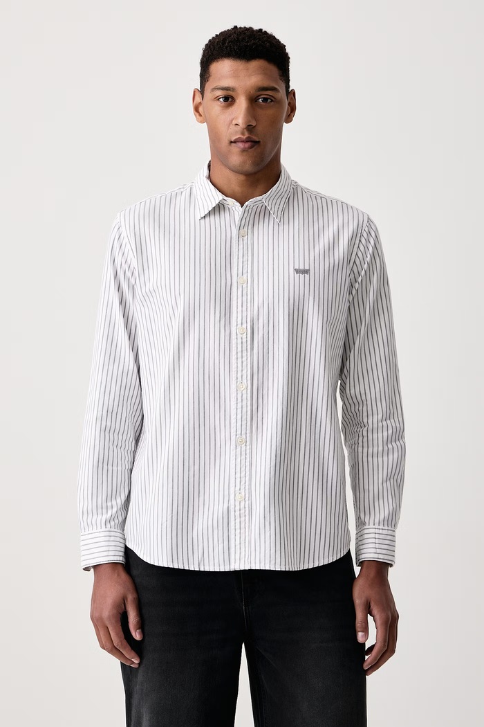 Levi's Koszula oxford męska bawełniana BATTERY HOUSEMARK STANDARD biały 0085A