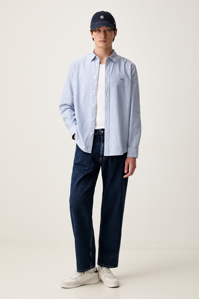 Levi's camicia oxford da uomo in cotone BATTERY HOUSEMARK STANDARD 0085A blu AA00