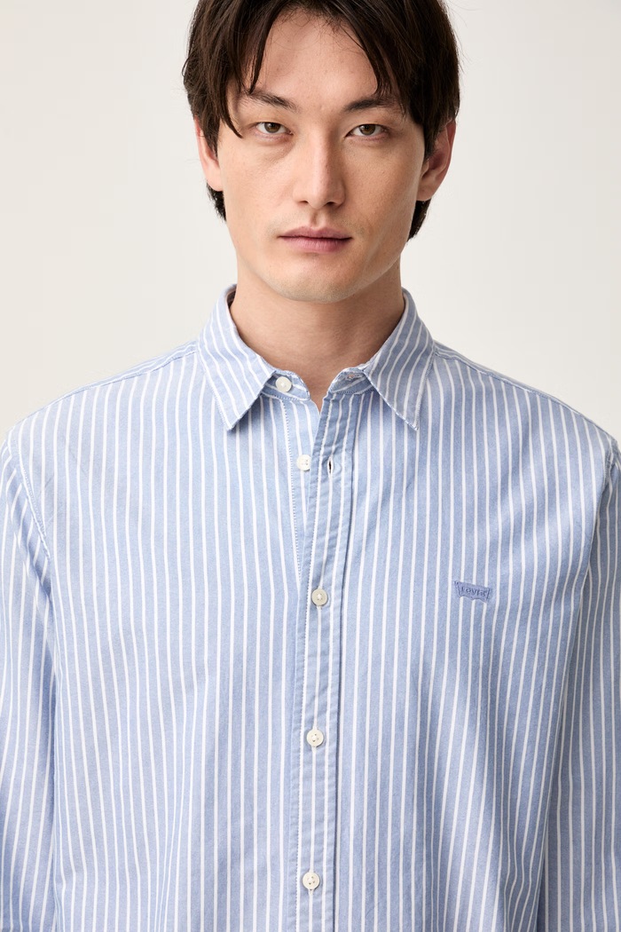 Levi's camicia oxford da uomo in cotone BATTERY HOUSEMARK STANDARD blu 0085A